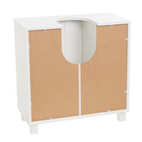 Mueble bajo lavabo blanco de madera con 2 puertas