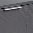 Mueble bajo lavabo gris de madera con 2 puertas