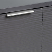 Mueble bajo lavabo gris de madera con 2 puertas