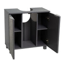 Mueble bajo lavabo gris de madera con 2 puertas