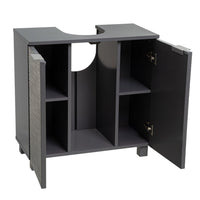 Mueble bajo lavabo gris de madera con 2 puertas