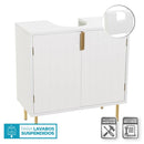 Mueble bajo lavabo blanco de madera con 2 puertas