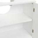 Mueble bajo lavabo blanco de madera con 2 puertas
