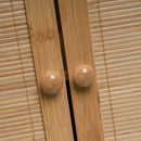 Mueble bajo lavabo de bambú marrón con 2 puertas