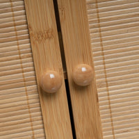 Mueble bajo lavabo de bambú marrón con 2 puertas