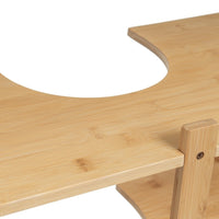 Mueble bajo lavabo de pedestal de bambú natural de 60 cm