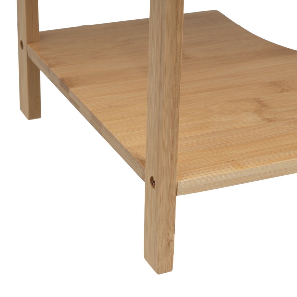 Mueble bajo lavabo de pedestal de bambú natural de 60 cm