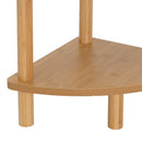 Estantería esquinera de bambú natural