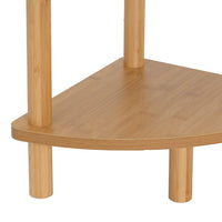 Estantería esquinera de bambú natural