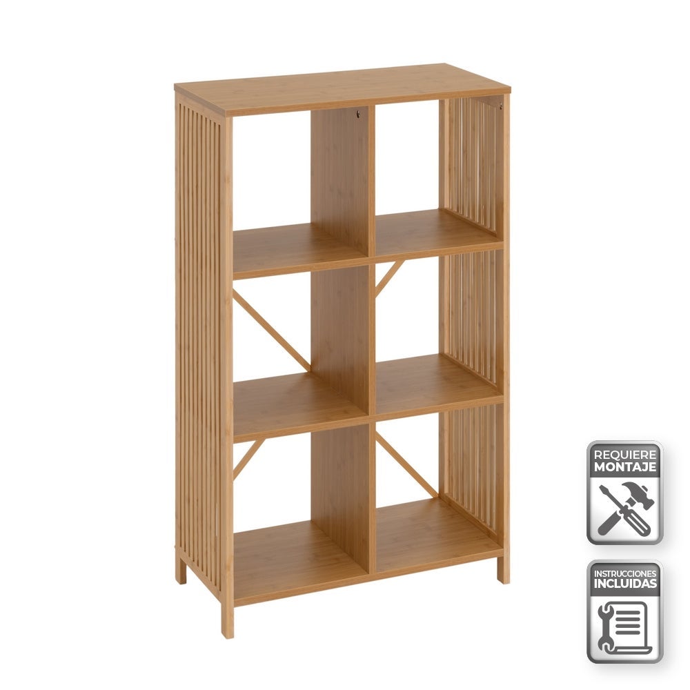 Estantería de bambú natural