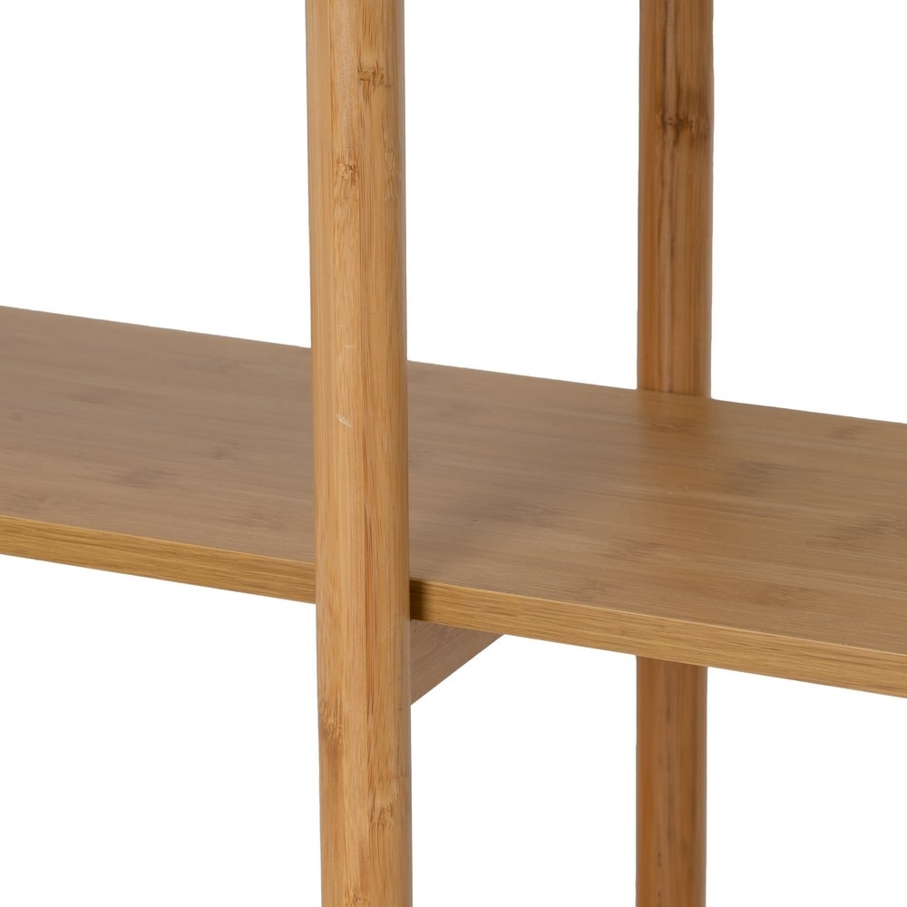 Estantería escaloranada de bambú natural