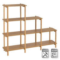 Estantería escaloranada de bambú natural