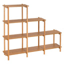 Estantería escaloranada de bambú natural