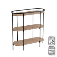 Estantería negra con 3 baldas