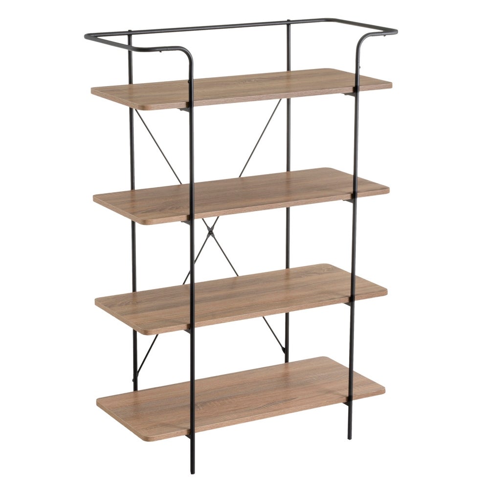 Estantería negra con 4 baldas