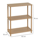 Estantería de madera con 3 baldas