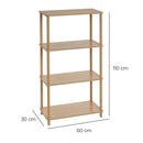 Estantería de madera con 4 baldas