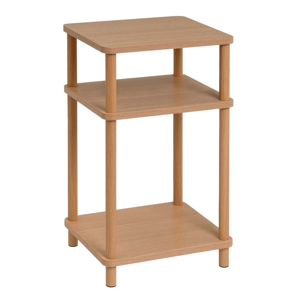 Mesa rincón de madera de 34x30x56 cm con baldas