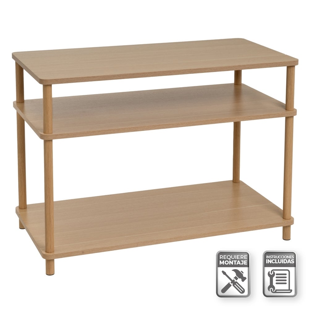 Mesa de centro de madera natural