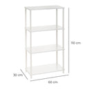 Estantería blanca de 4 baldas