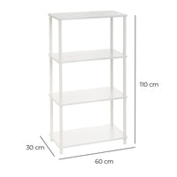 Estantería blanca de 4 baldas