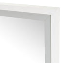 Espejo de pared blanco y plateado