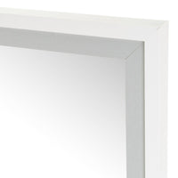 Espejo de pared blanco y plateado