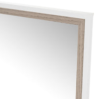 Espejo de pared blanco y gris