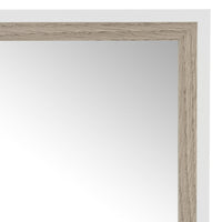 Espejo de pared blanco y gris