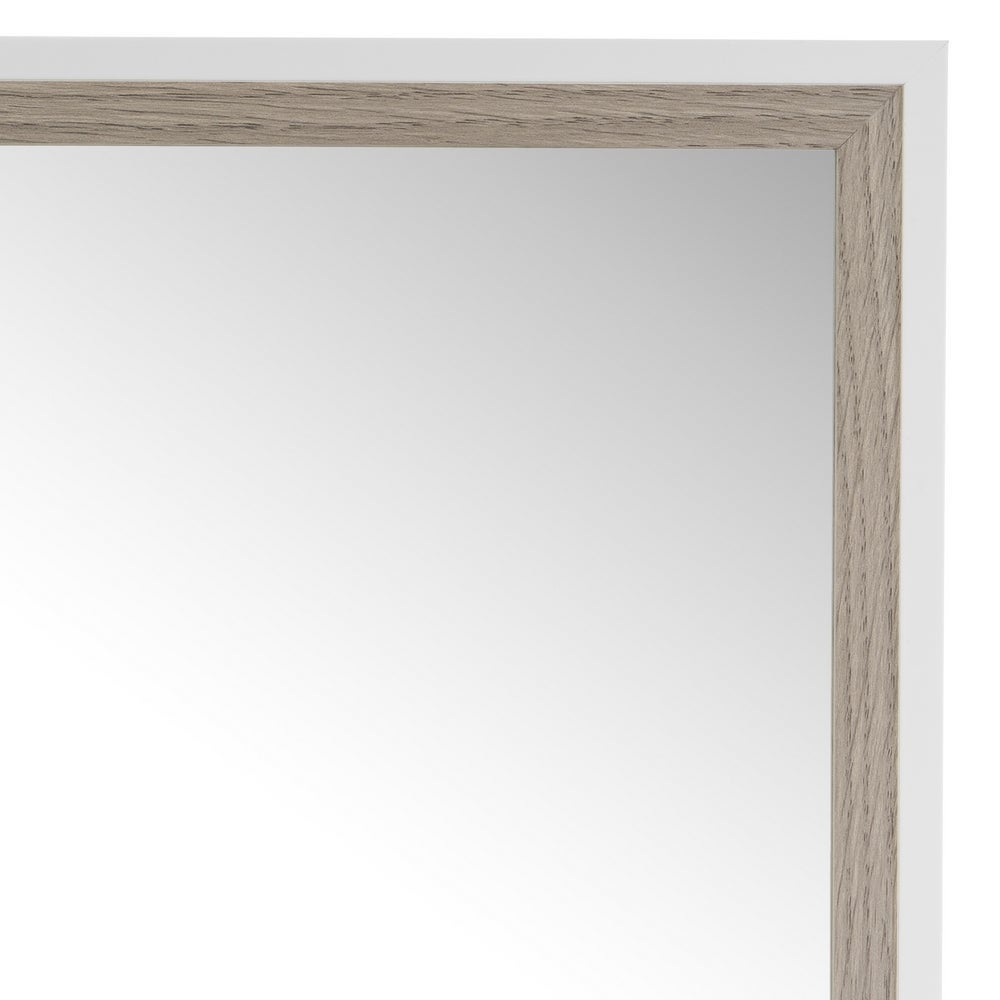 Espejo de pared blanco y gris