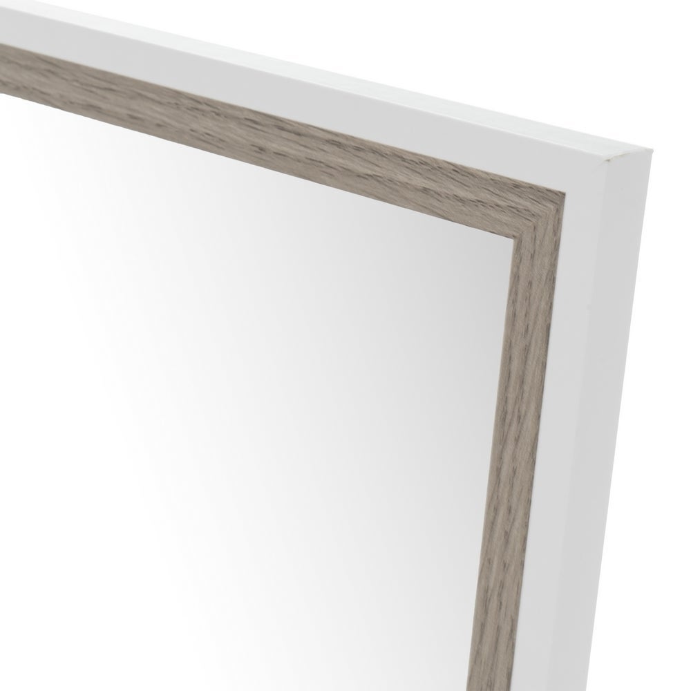 Espejo de pie blanco y gris de 154 cm