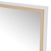 Espejo de pared blanco y natural