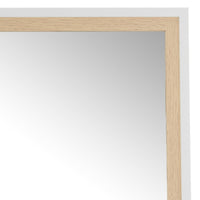 Espejo de pared blanco y natural