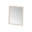 Espejo de pared blanco y natural