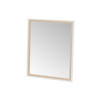 Espejo de pared blanco y natural