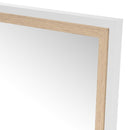 Espejo de pared blanco y natural