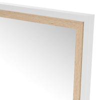 Espejo de pared blanco y natural