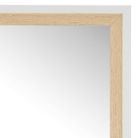 Espejo de pared blanco y natural