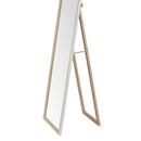 Espejos de pie blanco y natural