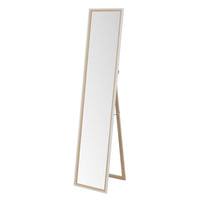 Espejos de pie blanco y natural