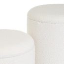 Set de 2 puffs blancos con almacenaje