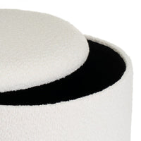 Set de 2 puffs blancos con almacenaje