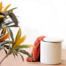 Set de 2 puffs blancos con almacenaje