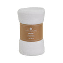 Manta de forro polar blanca de 130x160 cm