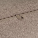 Puff de lino beige con almacenaje