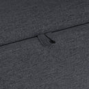 Puff de lino gris oscuro con almacenaje