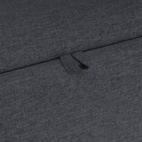 Puff de lino gris oscuro con almacenaje