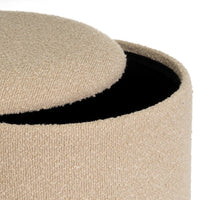 Set de 2 puffs beige con almacenaje