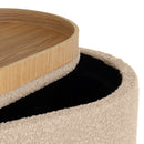 Puff beige con almacenaje