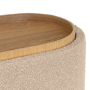 Puff beige con almacenaje